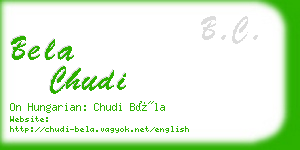 bela chudi business card